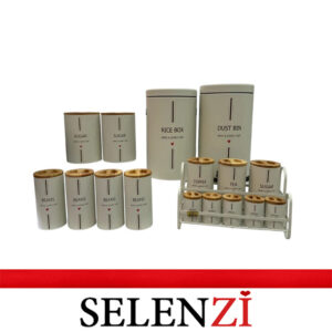 سرویس آشپزخانه 17 پارچه نایس کرم طرح لاو