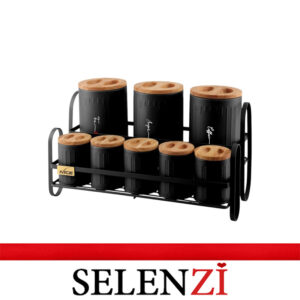 پاسماوری 9 پارچه نایس طرح رومانتیک مشکی