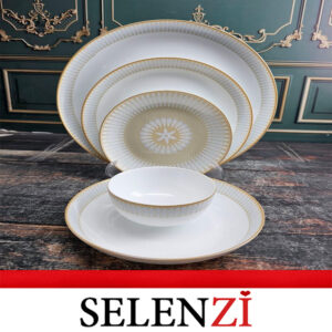 سرویس آرکوپال 6 نفره گرد طرح لوسی کرم